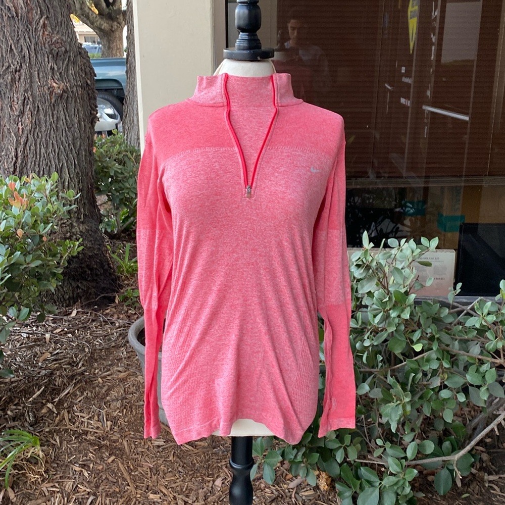 Nike- woman’s, long sleeve top, size XL in coral.